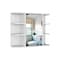 Tuhome Milan Medicine Cabinet, Six External Shelves Mirror, Three Internal Shelves, White GLB5590 - alternate 5